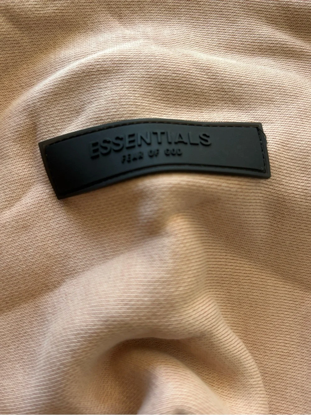 Essentials Fear of God Crewneck Hoodie in Blush